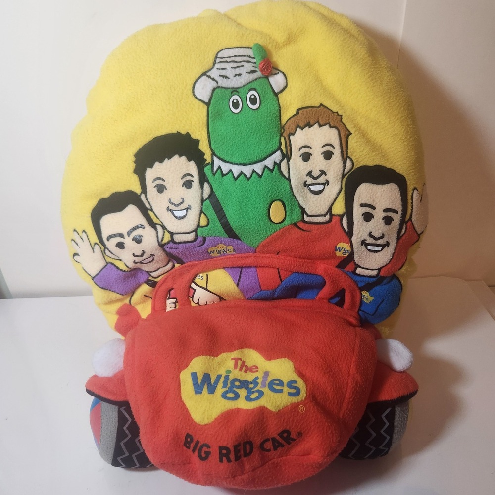 The Wiggles Big Red Car Plush Pillow Dorothy the Dinosaur Original Cast Fleece